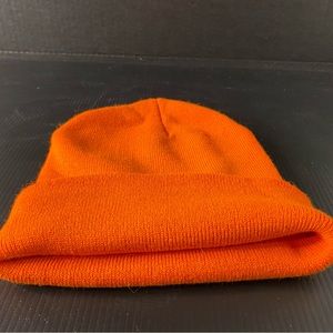 Orange Knit Skull Cap